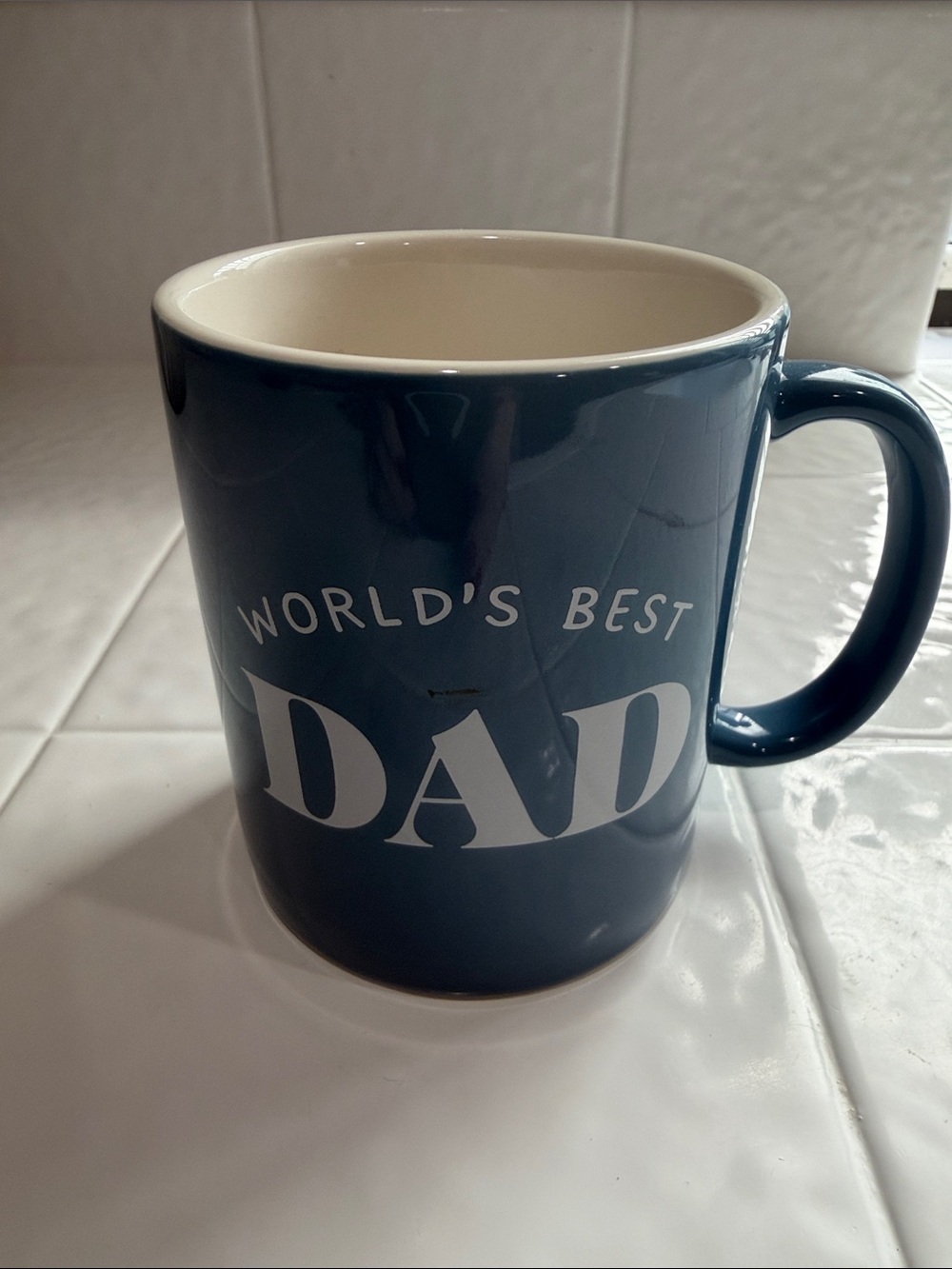 Room Essentials 'World's Best Dad' Mug - Blue with Cream Interior